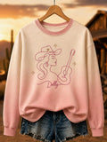 Women’s Tribute To Country Music Legend Dolly Parton Graphic Crewneck Sweatshirt