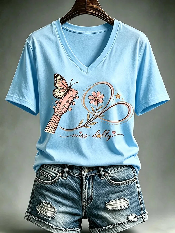 Women'S Commemorative Printed Casual T-Shirt