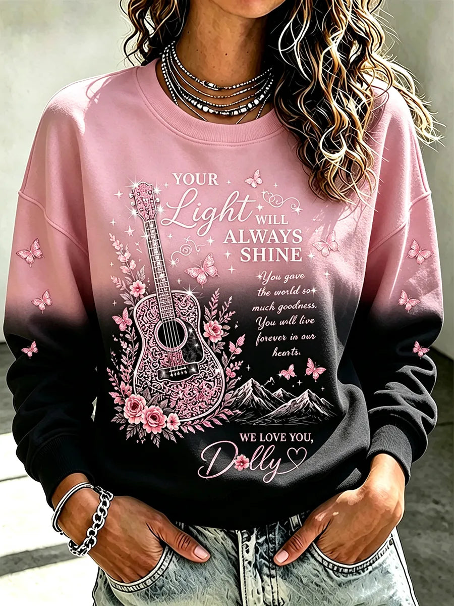 Women'S Country Music Commemorative Pattern Hoodie