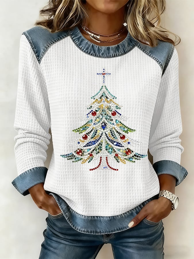 Women's Christmas Pattern Patchwork Comfortable