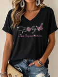 Women's Commemorative Print V-Neck T-Shirt