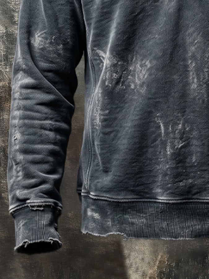 Men's Vintage Comfort Henley Sweatshirt