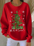 Women's Casual Print Long Sleeve Knit Top