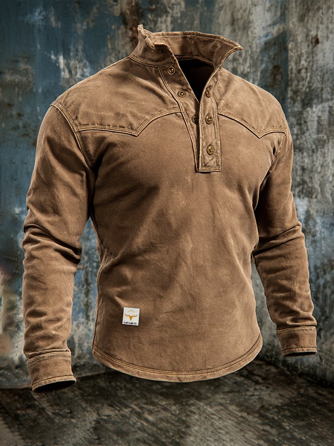 Men's Vintage Comfortable Henley T-Shirt