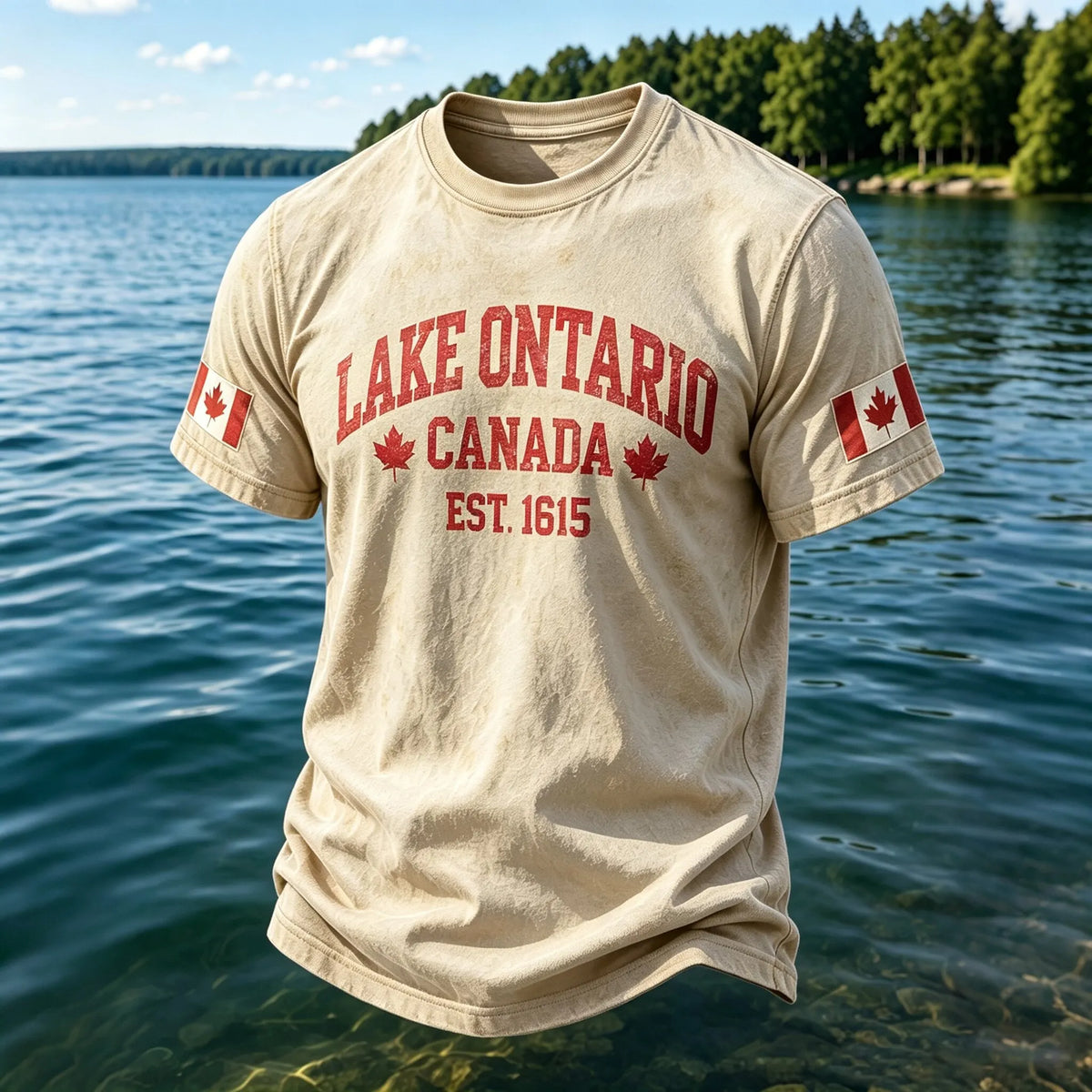 Men's 1615 Ontario Canada Print Casual T-shirt