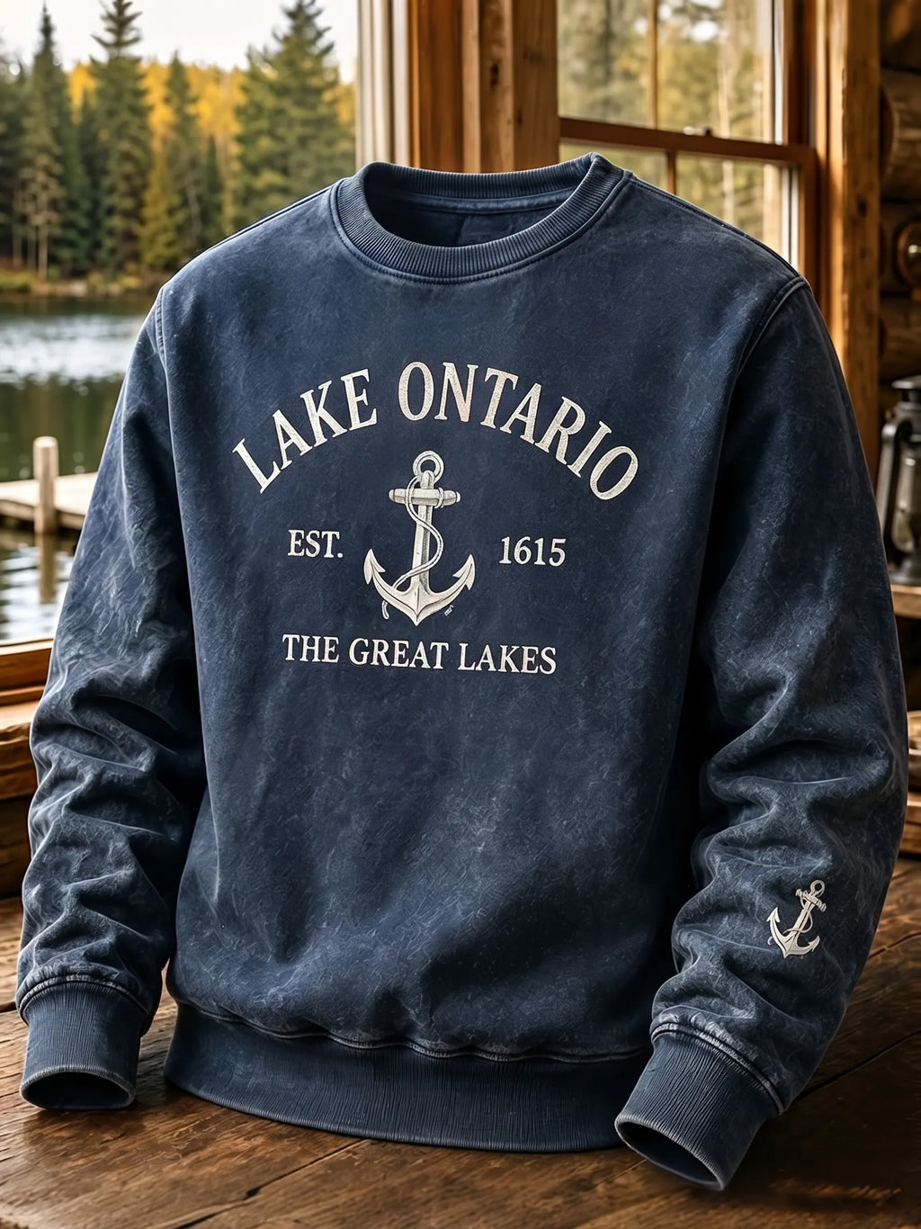 Men's 1615 Ontario Printed Casual Warm Sweatshirt