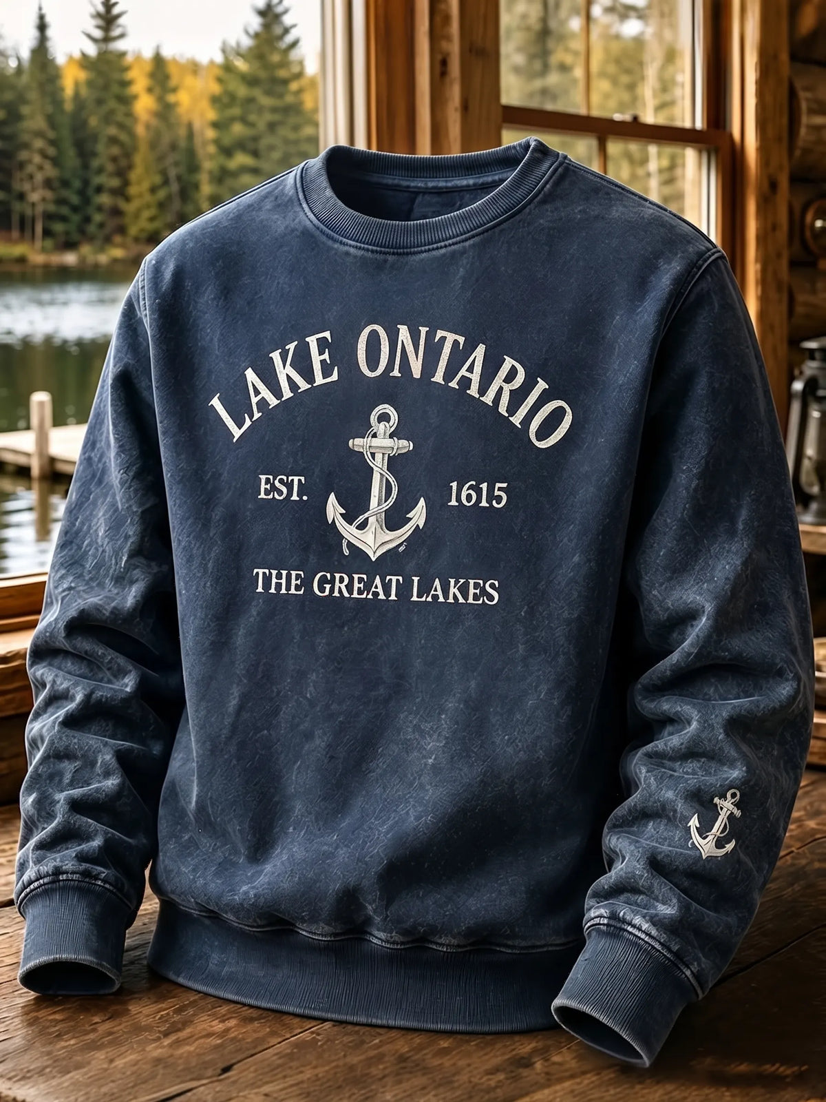 Men's 1615 Ontario Printed Casual Warm Sweatshirt