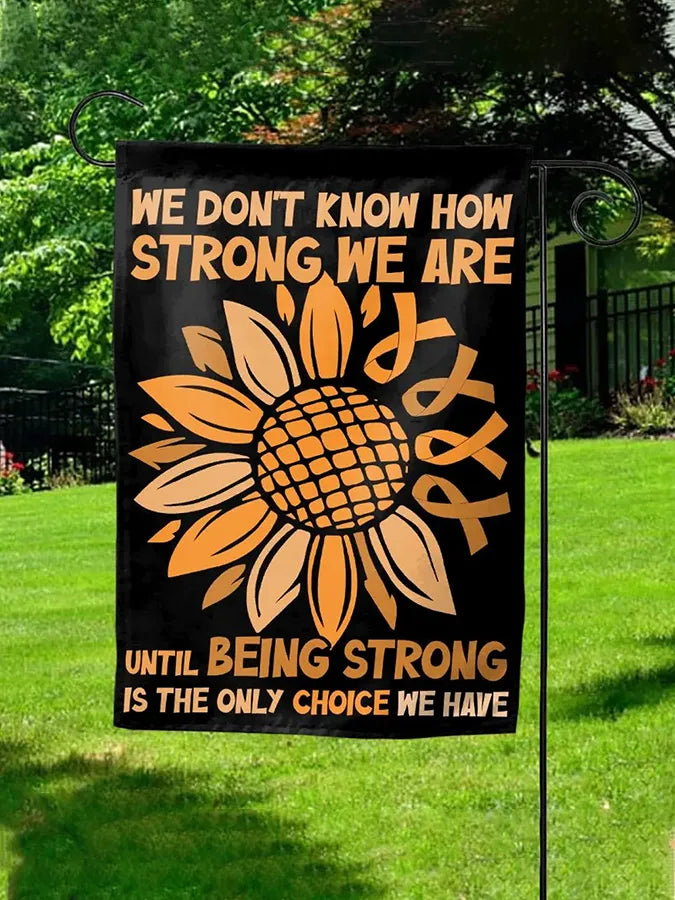 Garden Courtyard Flag for Male and Female Leukemia Awareness