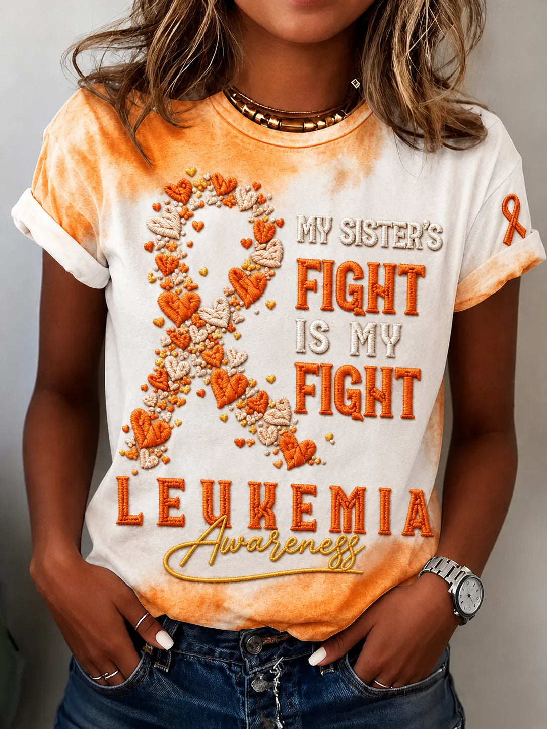Women's Leukemia Awareness Print T-Shirt