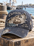 🏴‍☠️ "Captain of the Shit Show" Distressed Warship Dark Grunge Cap
