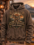 🦌 God's Woods God's Game Buck Deer Sunglasses Hoodie