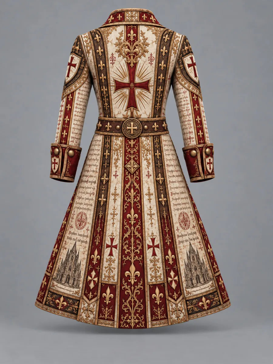 Men’s Fun "Knight in Armor" Faith-Themed Graphic Coat
