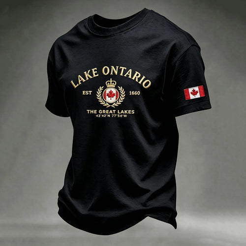 1660 Lake Ontario Printed Men's Short-sleeve T-shirt