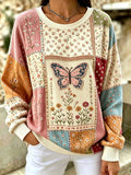 Women's Forever Our Queen of Country Print Long-Sleeve Knit Top