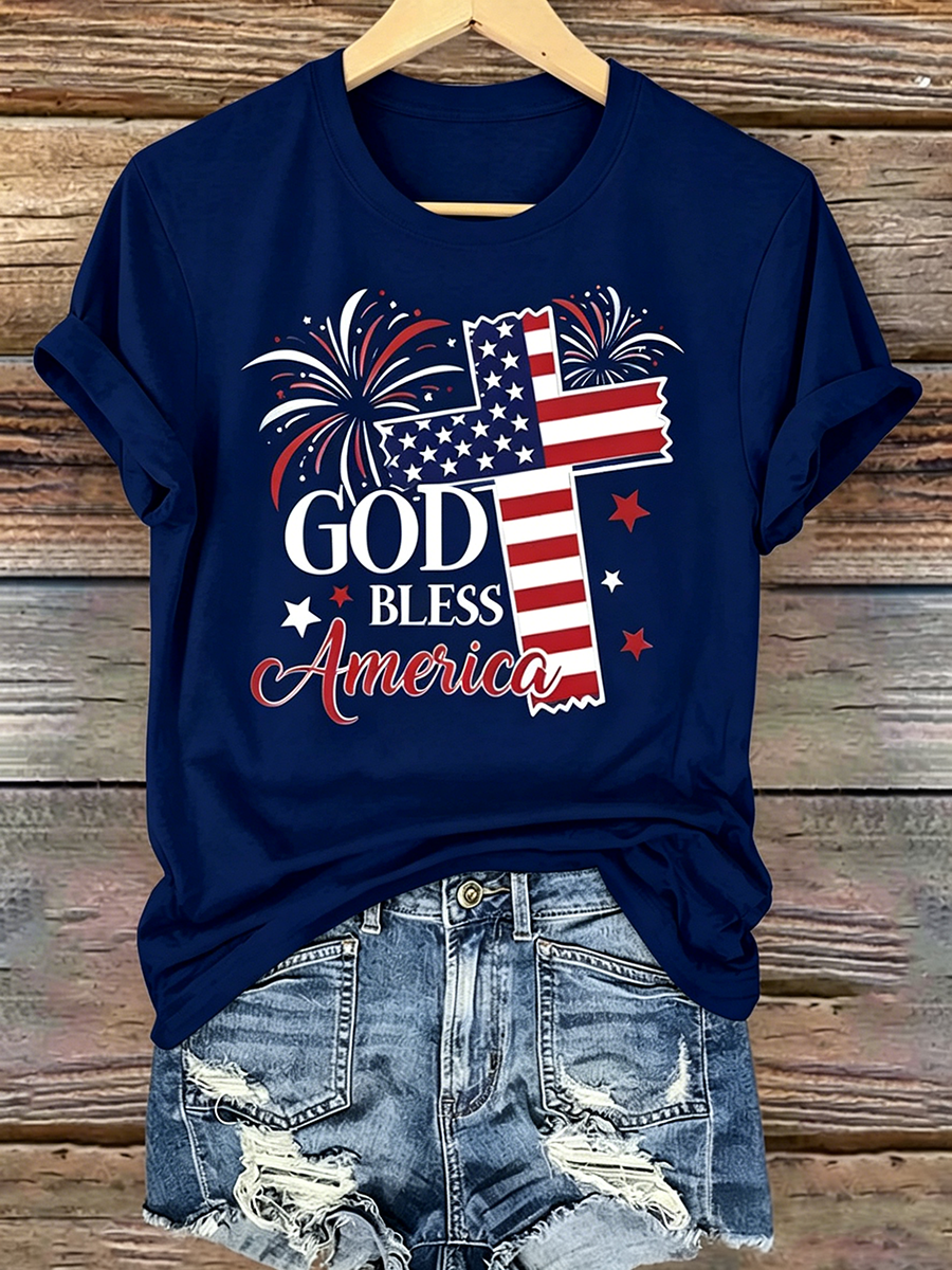 250Th Anniversary Commemorative Faith Printed Round Neck Top In The United States