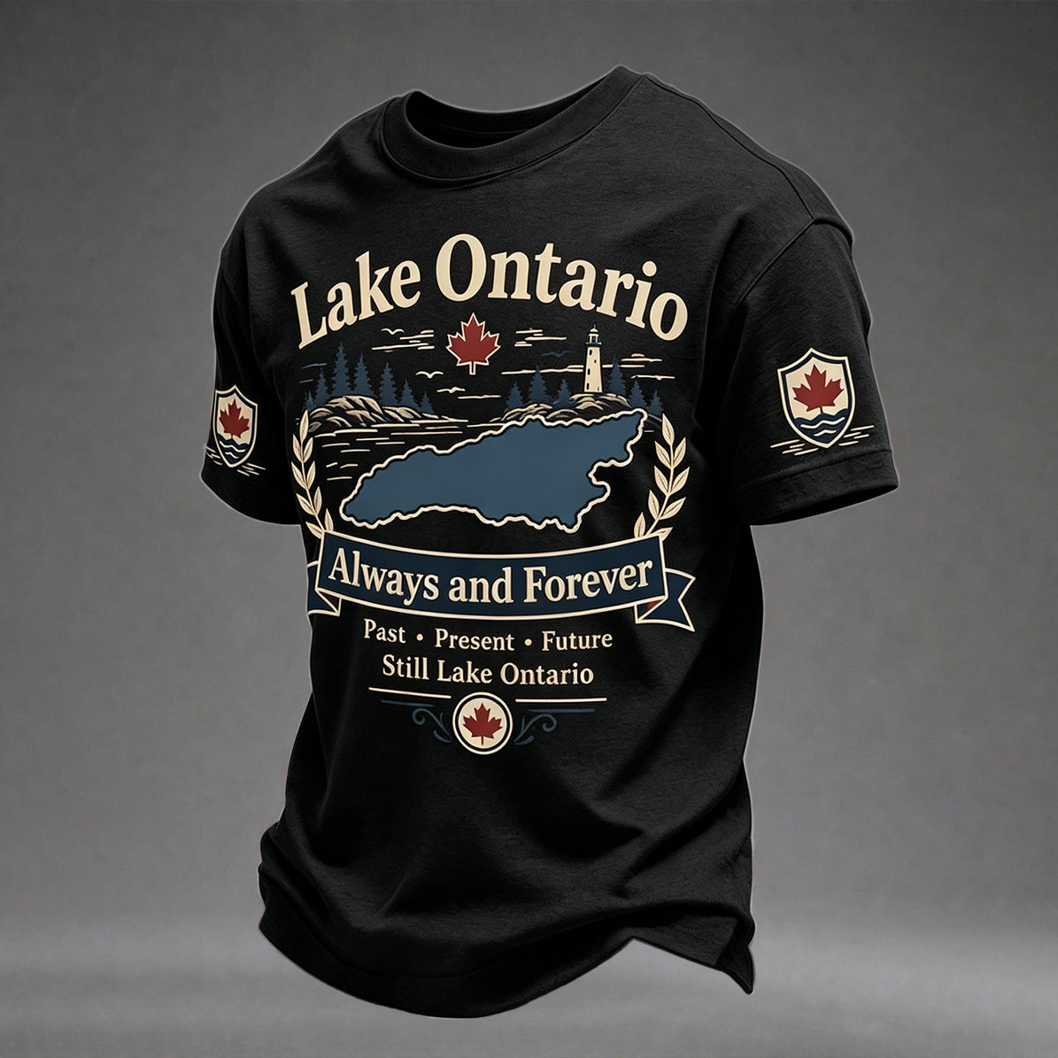 Men's Lake Ontario Always And Forever Printed T-shirt