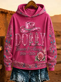 Women'S Rural Queen Commemorative Printed Long Sleeve Hoodie