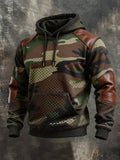 Men's Vintage Camouflage Print Hoodie