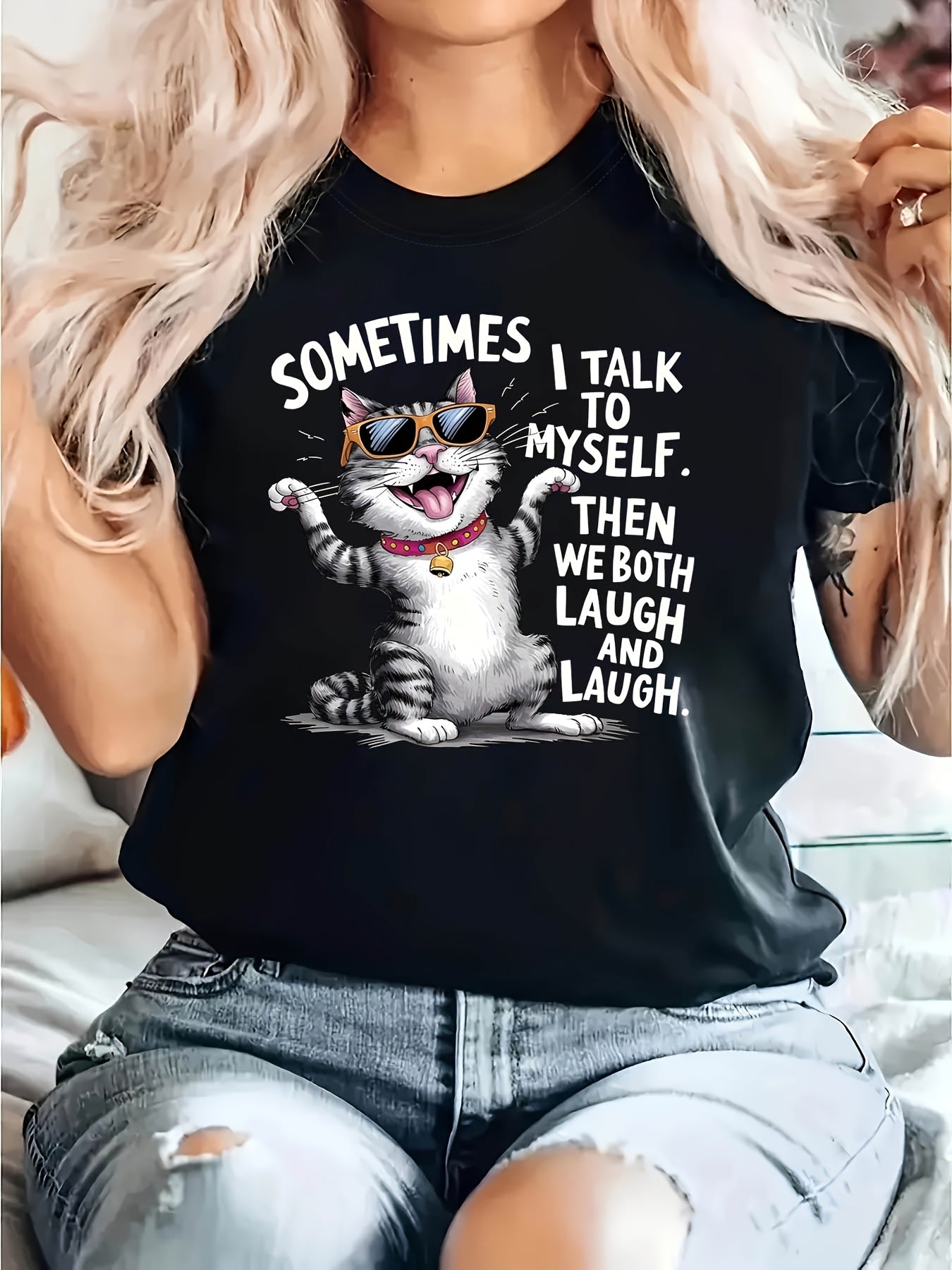 Funny Cat Short Sleeve T-Shirt