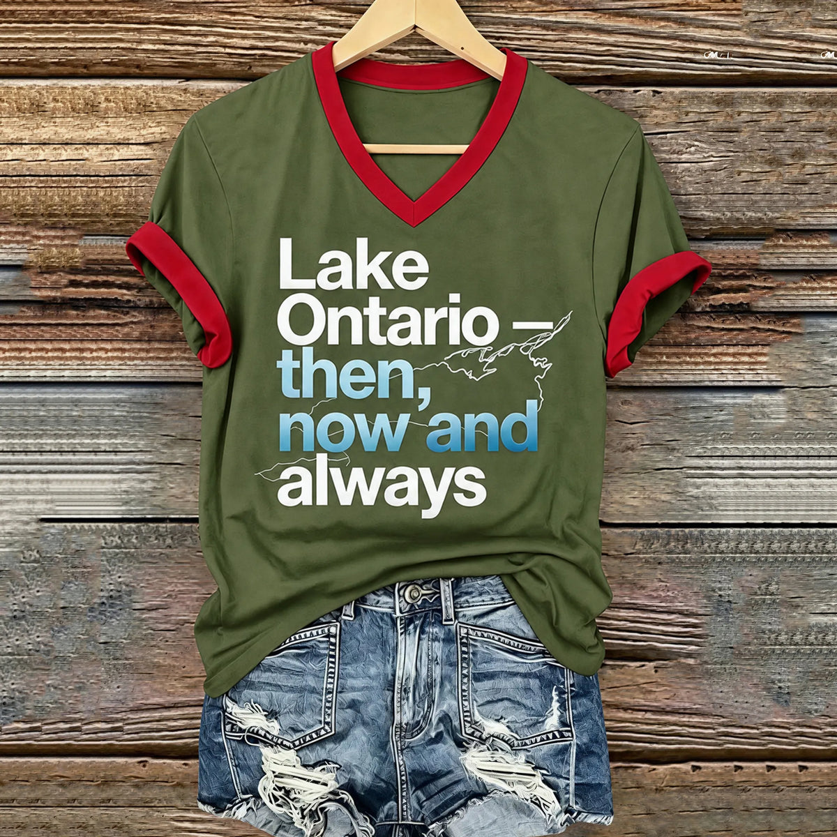 Women's Canada Lake Ontario Print T‐shirt