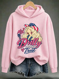 Women'S Rural Queen Commemorative Printed Long Sleeve Hoodie
