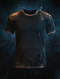Men's retro washed casual round neck short sleeve t-shirt