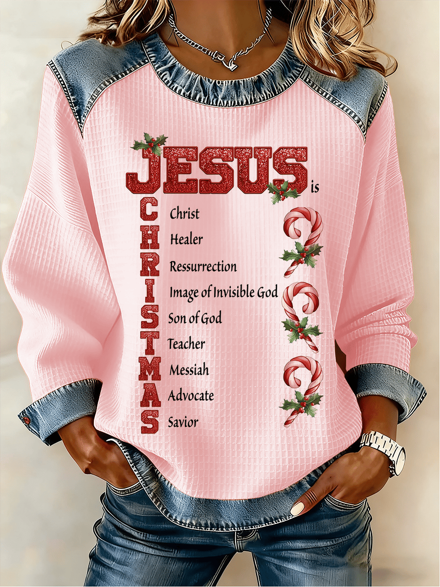 Women's Christmas Faith Print Sweatshirt