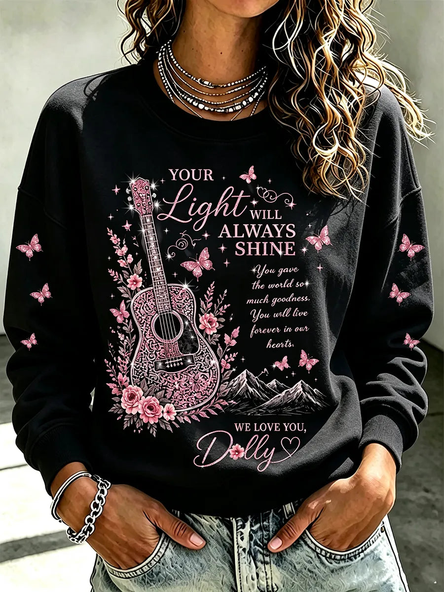 Women'S Country Music Commemorative Pattern Hoodie