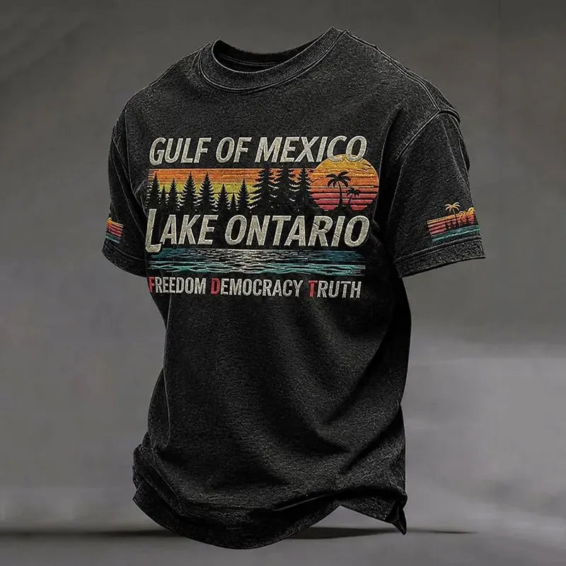 Men's Lake Ontario Printed Short Sleeve T-shirt