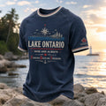 Men's Lake Ontario Now & Always Forever Dazzling Treasure Print Short Sleeve T-shirt