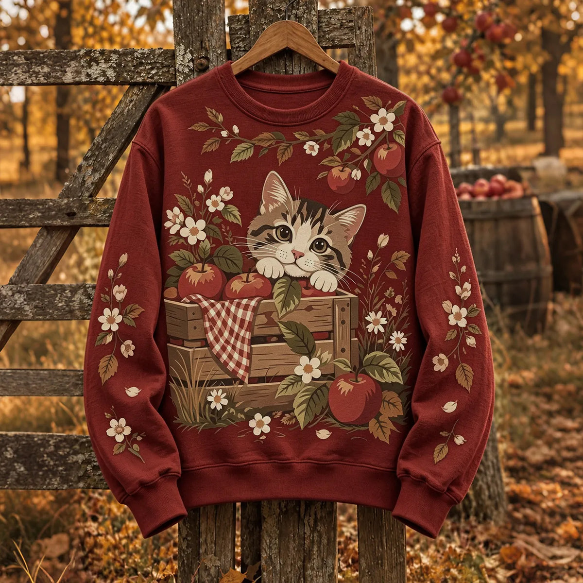 Women's Autumn Cute Cat Art Casual Sweatshirt