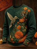 Men's Day Of The Dead Print Crew Neck Sweatshirt