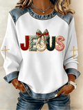 Women's Christmas Faith Print Sweatshirt