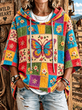 Women's Casual Printed Hooded Sweatshirt