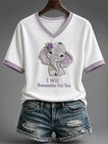 Women'S Casual Alzheimer'S Awareness Print Top