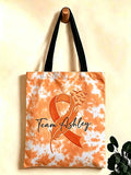 Leukemia Print Casual Canvas Bag