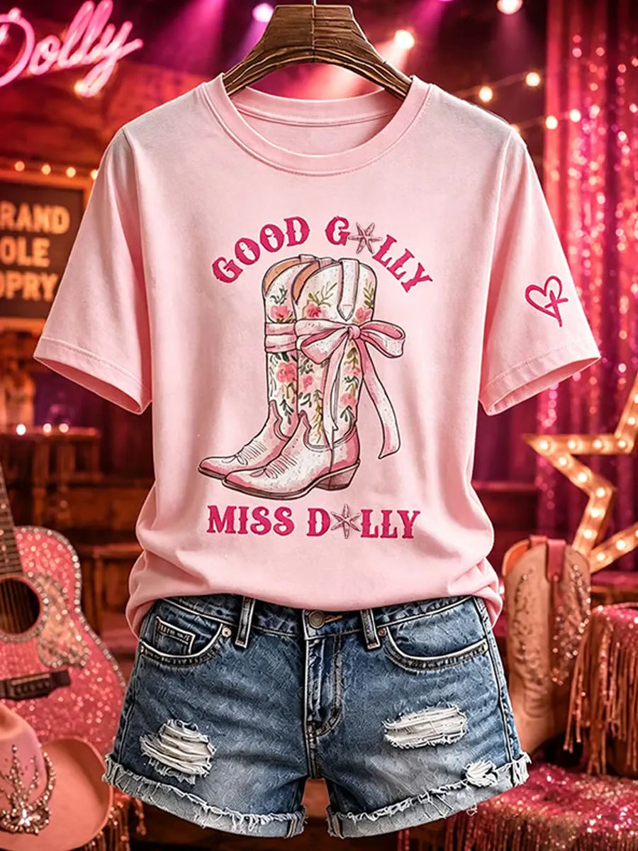 Women's The Queen of Country Print Casual T-Shirt