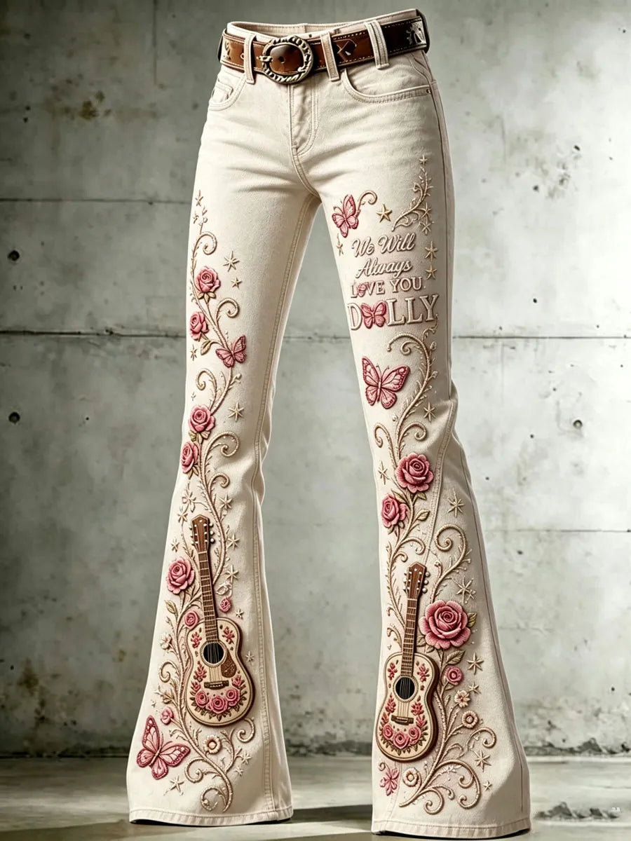 Women's Legendary female country singer Pattern Jeans
