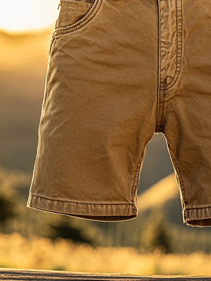 Casual shorts in a retro wash look for men