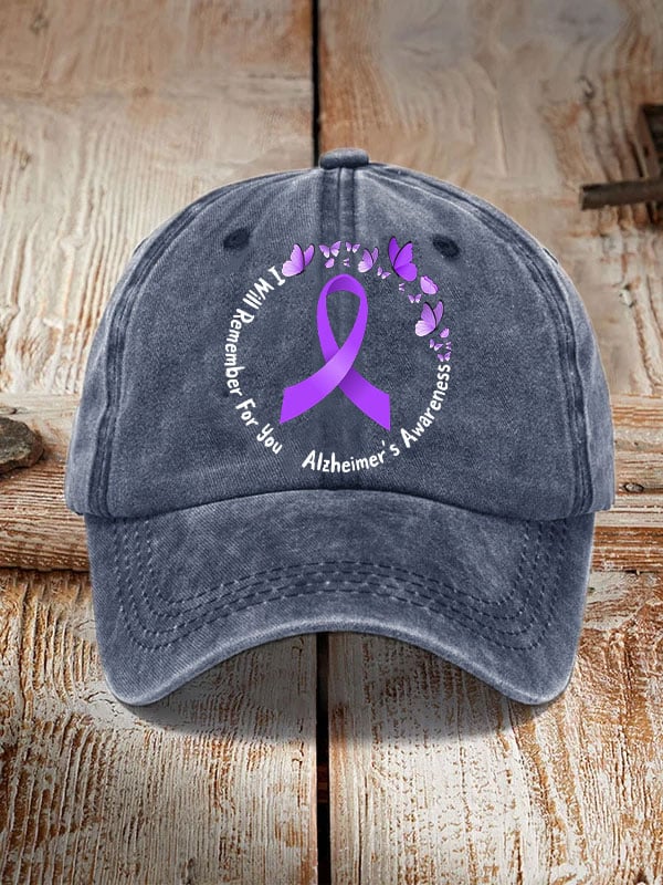 I Will Remember For You Alzheimers Awareness Sun Hat