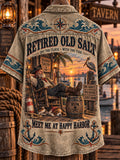 Men’s Vintage Old Salt Pirate Short Sleeve Shirt