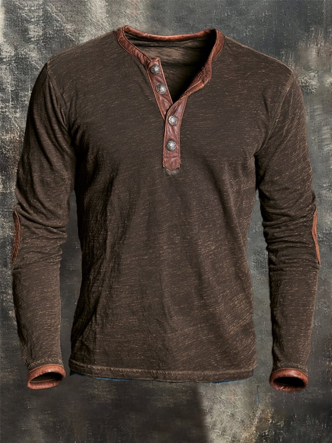 Men's Vintage Comfortable Henley T-Shirt