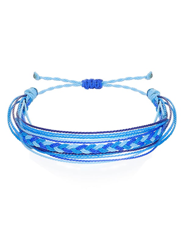 Purple Ribbon String Bracelet