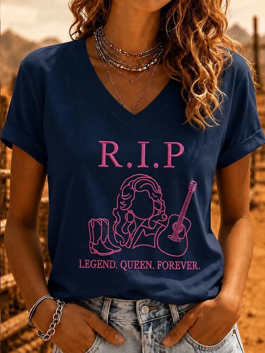 Women'S Country Music Printed Casual T-Shirt