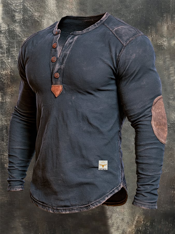Men's Vintage Comfortable Henley T-Shirt