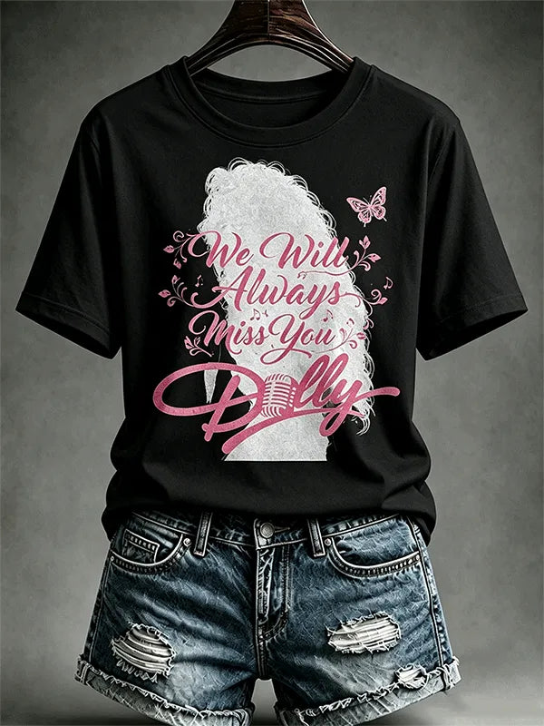 Women'S Casual Commemorative Singer Printed T-Shirt
