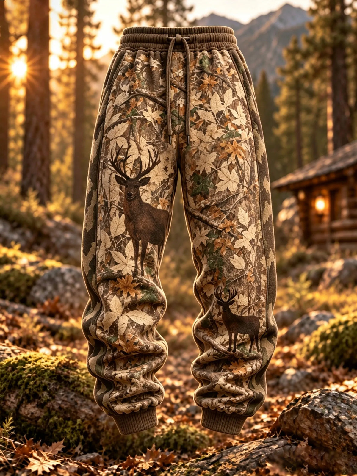 Men's Jungle Camouflage Drawstring Pants