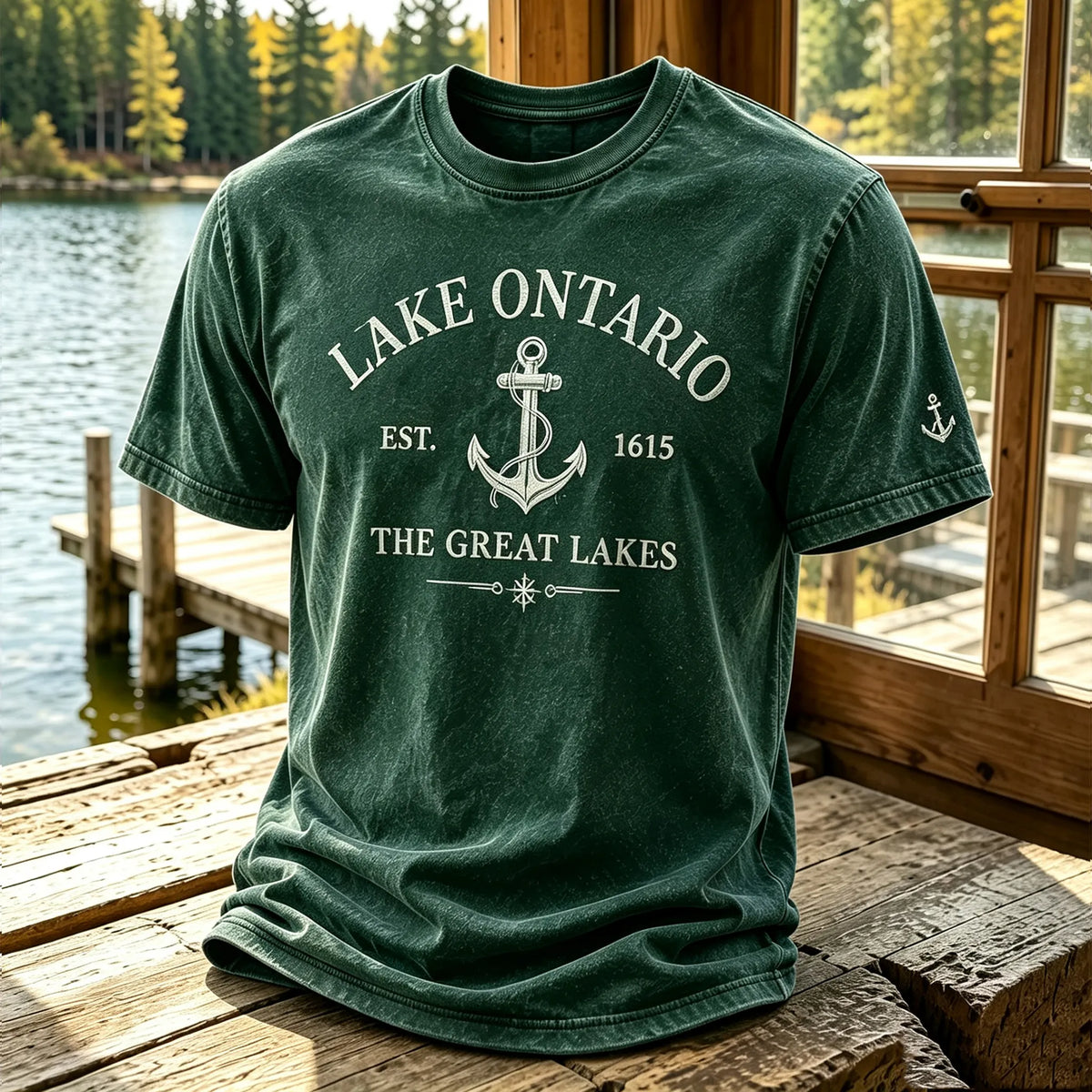 Men's 1615 Ontario Printed Casual Short-sleeve T-shirt