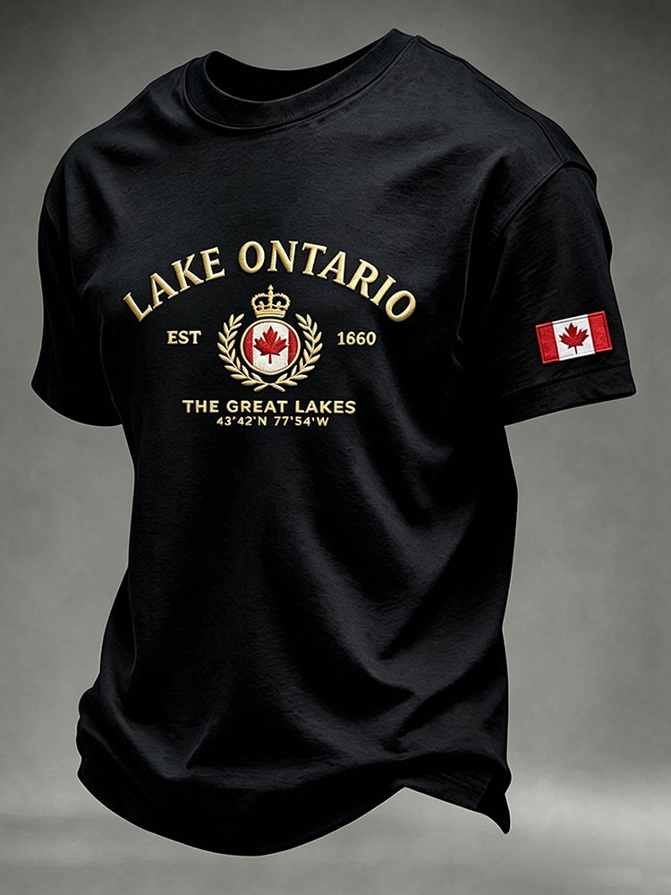 1660 Lake Ontario Printed Men's Short-sleeve T-shirt