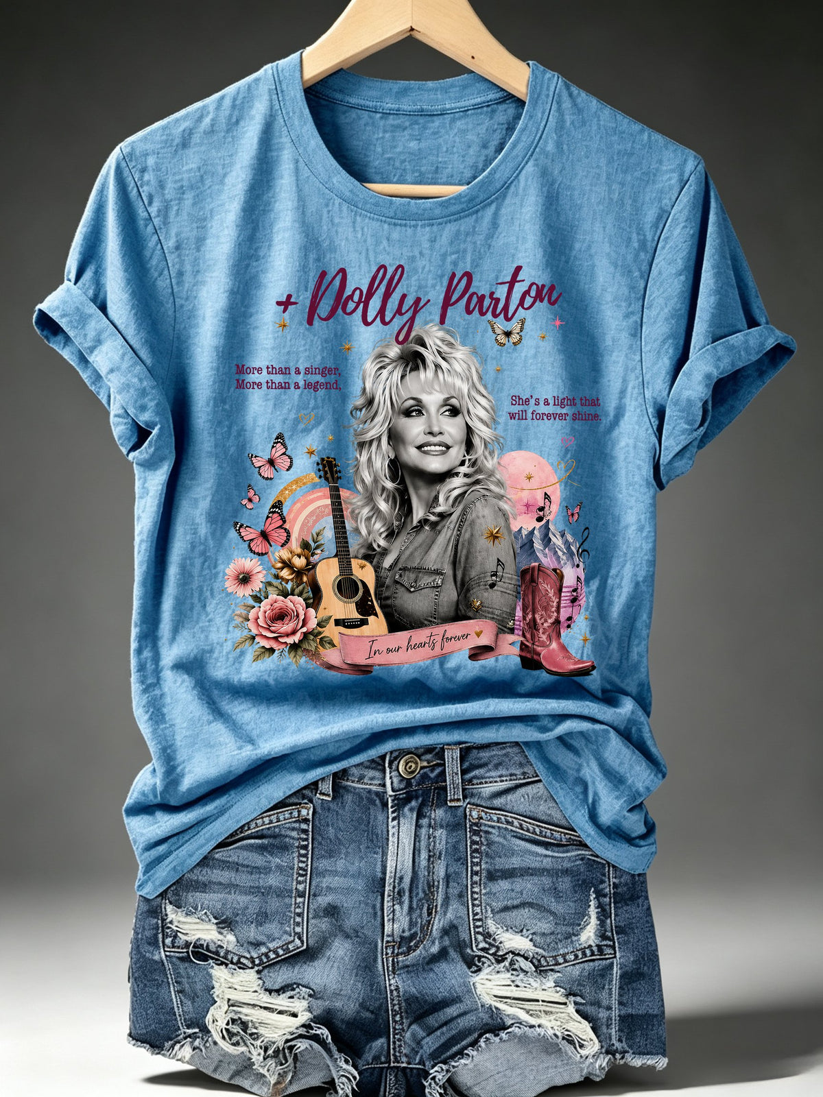 Women's Vintage Country Music Tribute Parton Tour T-Shirt